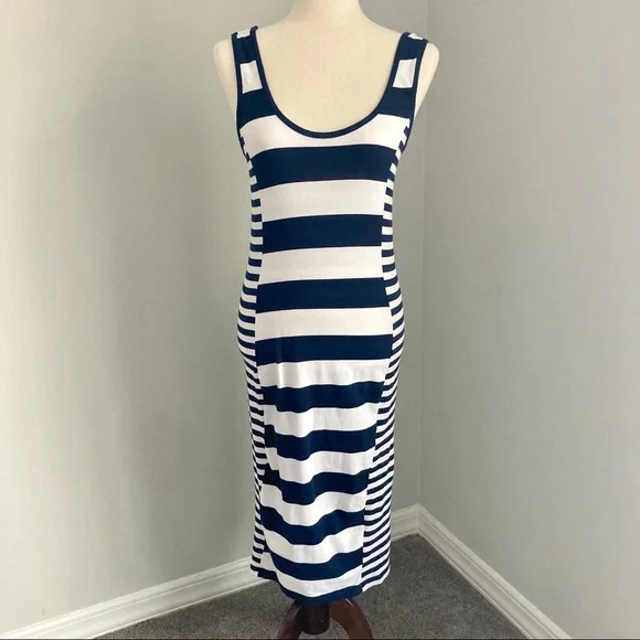 french connection blue and white dress Serenity Dale Crepe Midi Dress